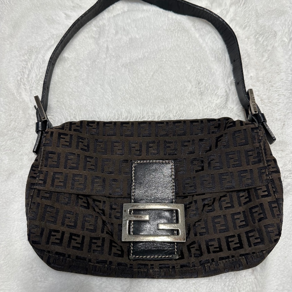 Authentic Fendi Zucchini Mini Mamma Baguette